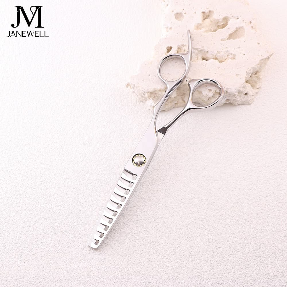Professional Japanese 440C 10t thinning shears for 6.01 inch for barbers and salon hairdressing. - thumbnail 1