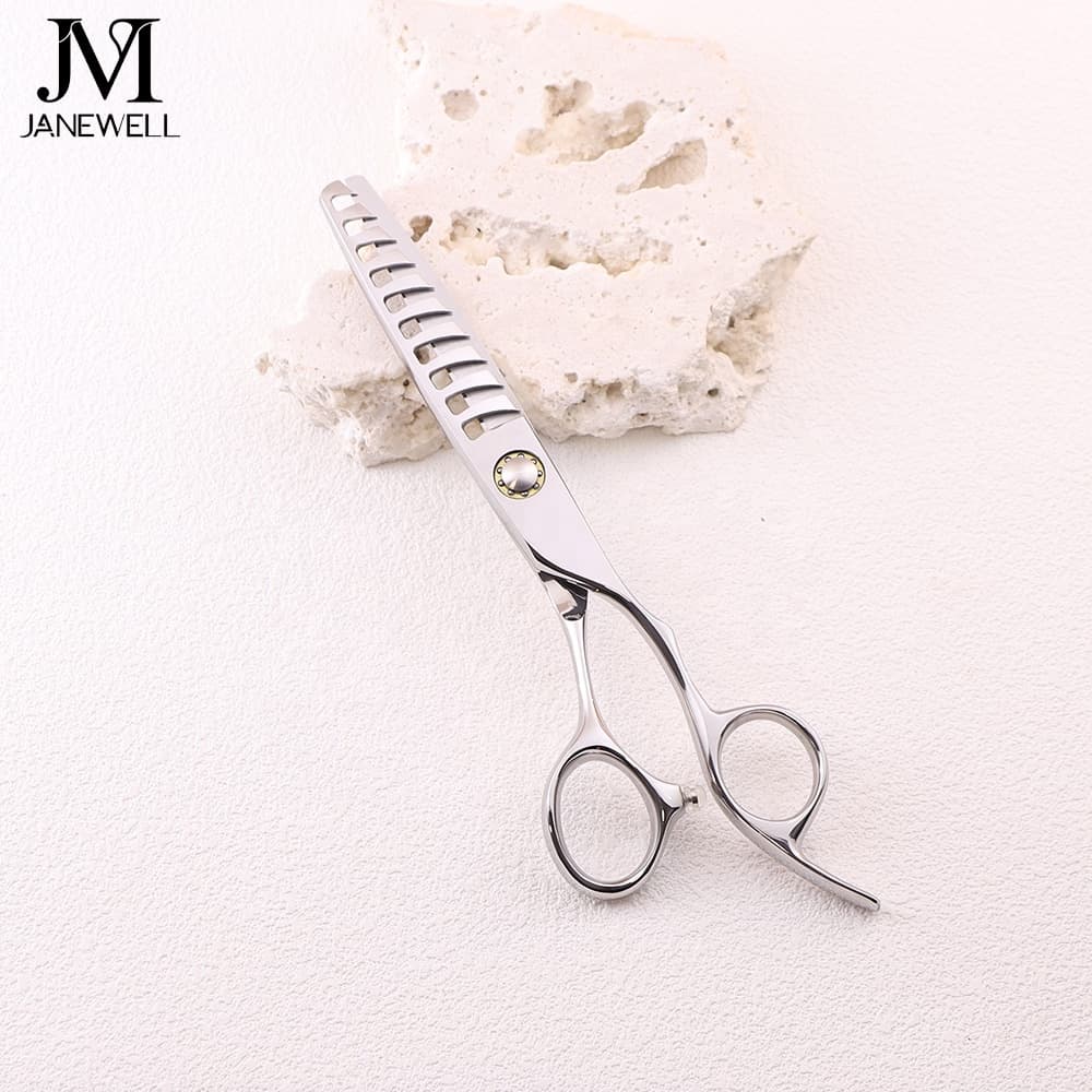 Professional Japanese 440C 10t thinning shears for 6.01 inch for barbers and salon hairdressing. - thumbnail 2