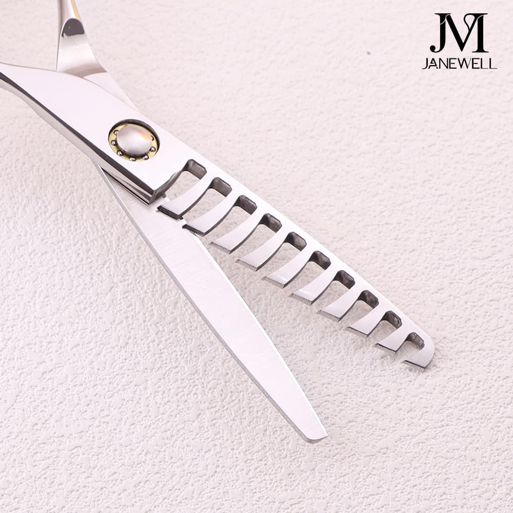 Professional Japanese 440C 10t thinning shears for 6.01 inch for barbers and salon hairdressing. - thumbnail 3