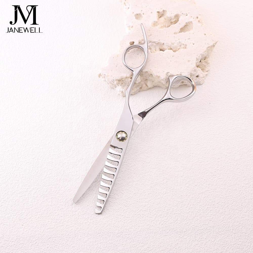 Professional Japanese 440C 10t thinning shears for 6.01 inch for barbers and salon hairdressing. - thumbnail 4