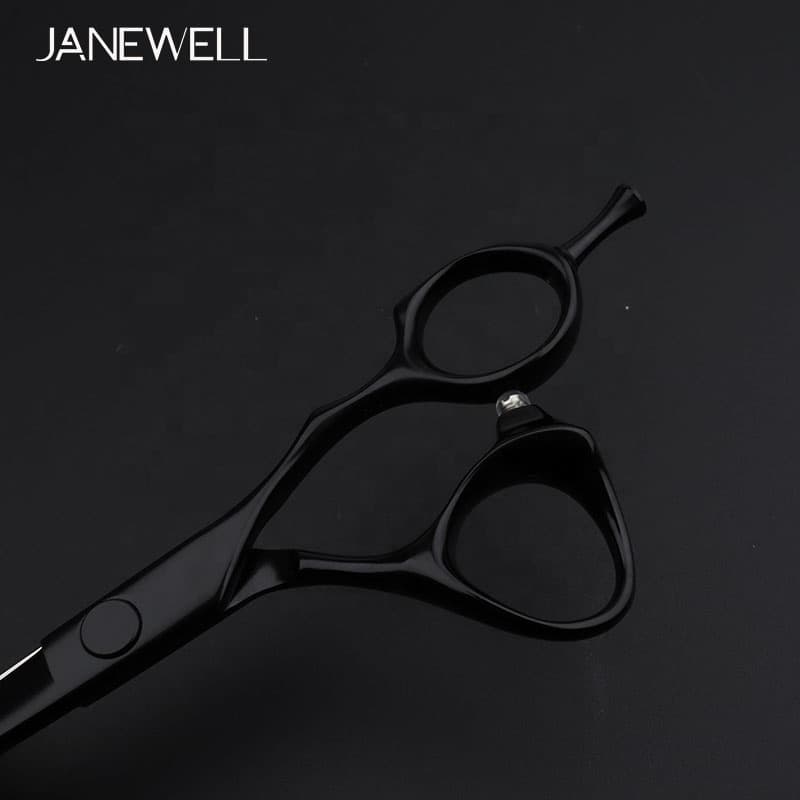 Professional Japanese VG10 Black 5.5" barber shears with hair scissors, 5.5 inch for barbers and salon hairdressing. - thumbnail 2