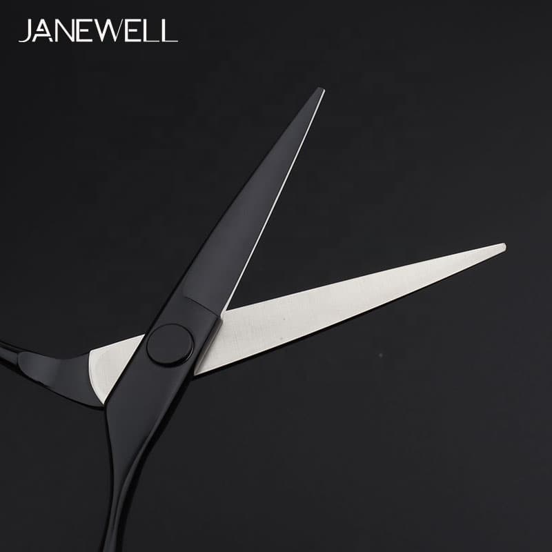 Professional Japanese VG10 Black 5.5" barber shears with hair scissors, 5.5 inch for barbers and salon hairdressing. - thumbnail 3