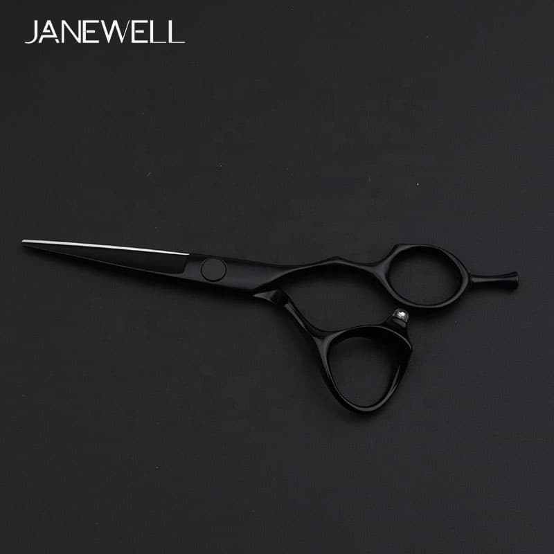 Professional Japanese VG10 Black 5.5" barber shears with hair scissors, 5.5 inch for barbers and salon hairdressing. - thumbnail 4