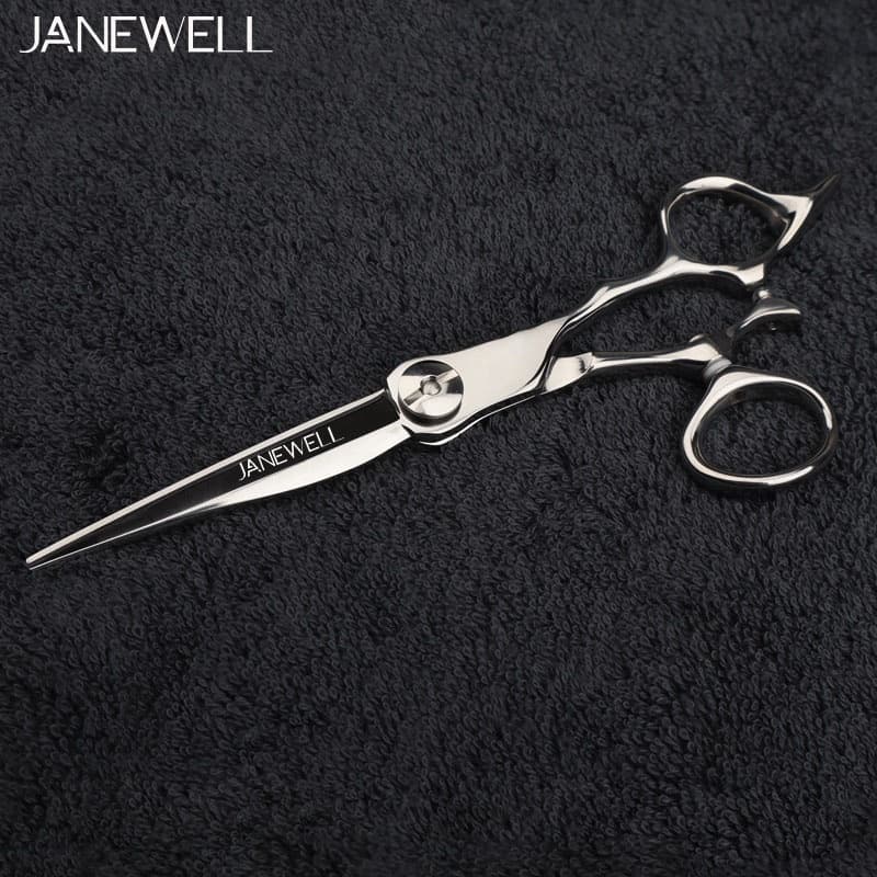 Professional Japanese VG10 Silver 6.3" barber shears with hair scissors, 6.3 inch for barbers and salon hairdressing. - thumbnail 2