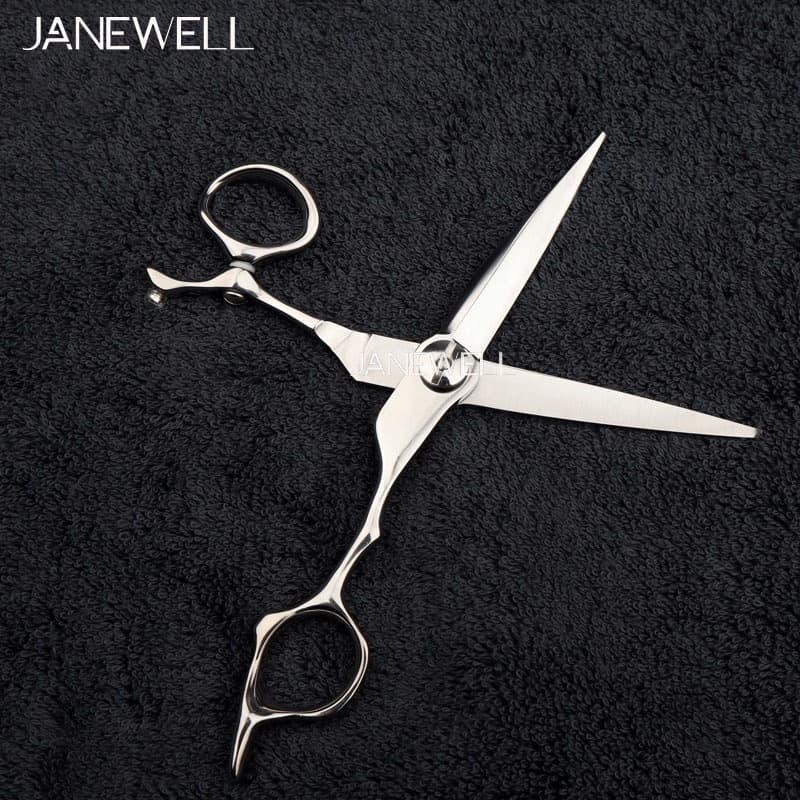 Professional Japanese VG10 Silver 6.3" barber shears with hair scissors, 6.3 inch for barbers and salon hairdressing. - thumbnail 3