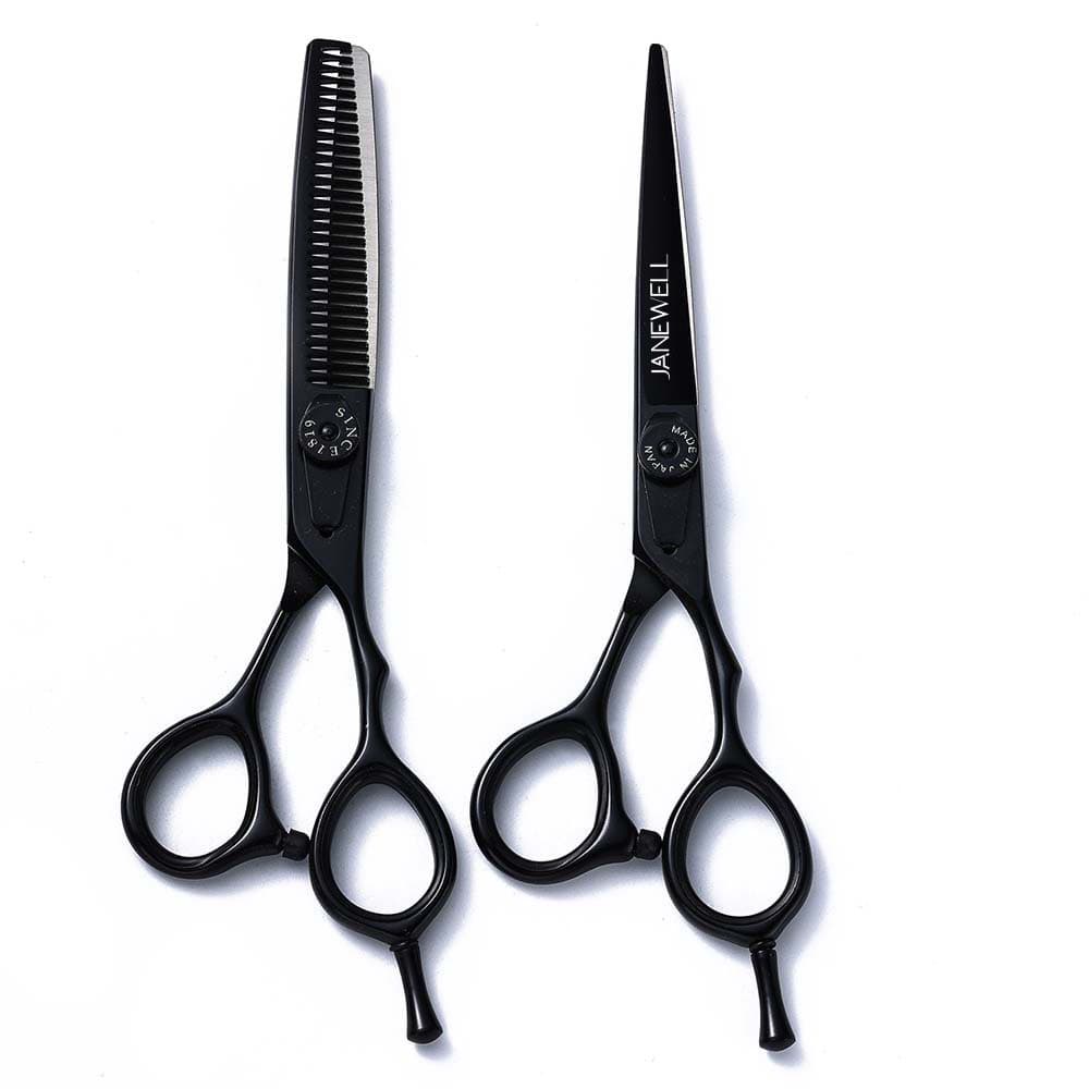 Professional 9Cr Silver 9cr barber shears with hair scissors, 6 inch for barbers and salon hairdressing. - thumbnail 1