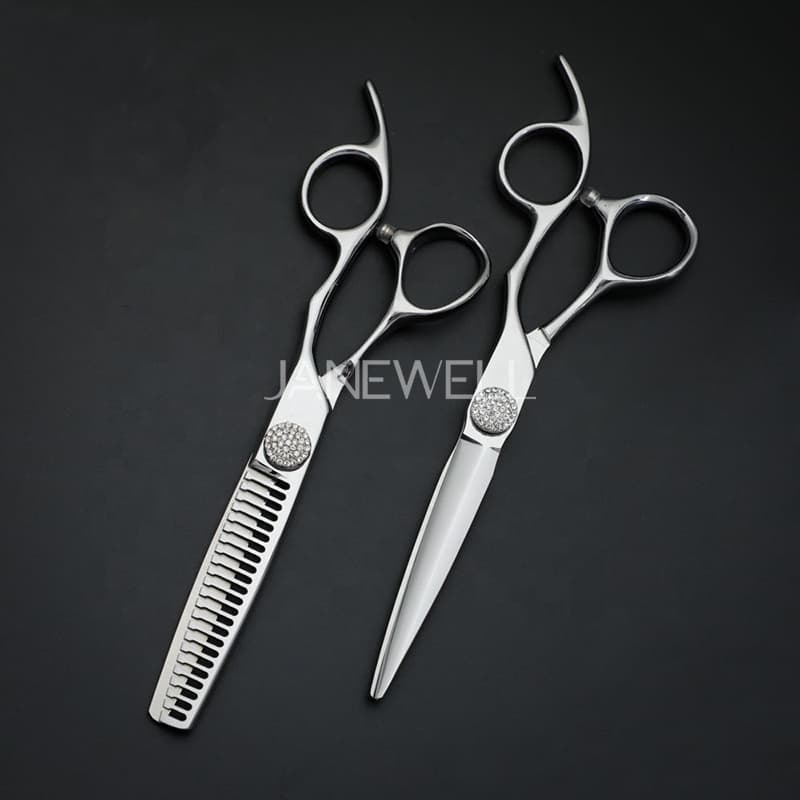 Professional Japanese 440C Silver barber shears for 6 inch for barbers and salon hairdressing. - thumbnail 2