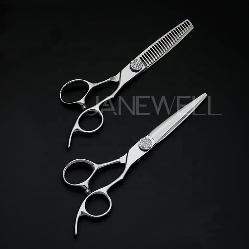 Professional Japanese 440C Silver barber shears for 6 inch for barbers and salon hairdressing. - thumbnail 3