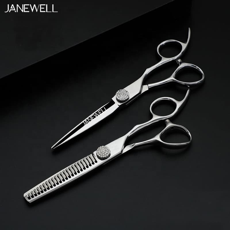 Professional Japanese 440C Silver barber shears for 6 inch for barbers and salon hairdressing. - thumbnail 4