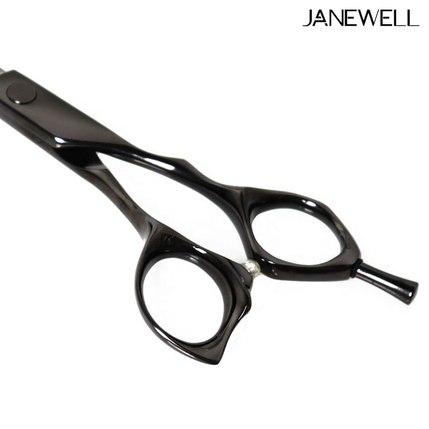 Professional Japanese 440C Black black barber shears for 6 inch for barbers and salon hairdressing. - thumbnail 3