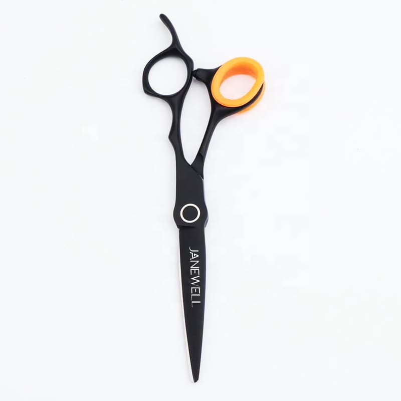 Professional Japanese 440C Black black cutting shears for 6 inch for barbers and salon hairdressing. - thumbnail 1