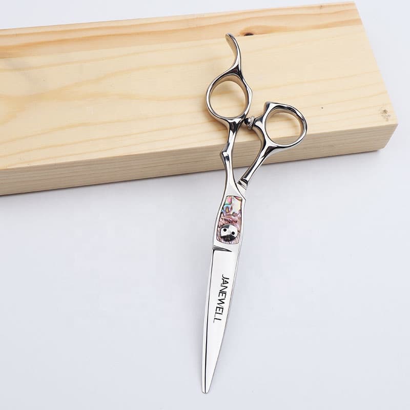 Professional Japanese VG10 Silver cnc barber shears with hair scissors, 6.2 inch for barbers and salon hairdressing. - thumbnail 1