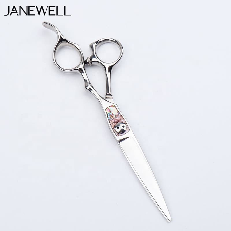 Professional Japanese VG10 Silver cnc barber shears with hair scissors, 6.2 inch for barbers and salon hairdressing. - thumbnail 2