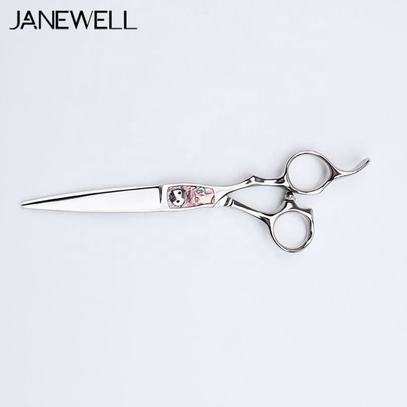 Professional Japanese VG10 Silver cnc barber shears with hair scissors, 6.2 inch for barbers and salon hairdressing. - thumbnail 3