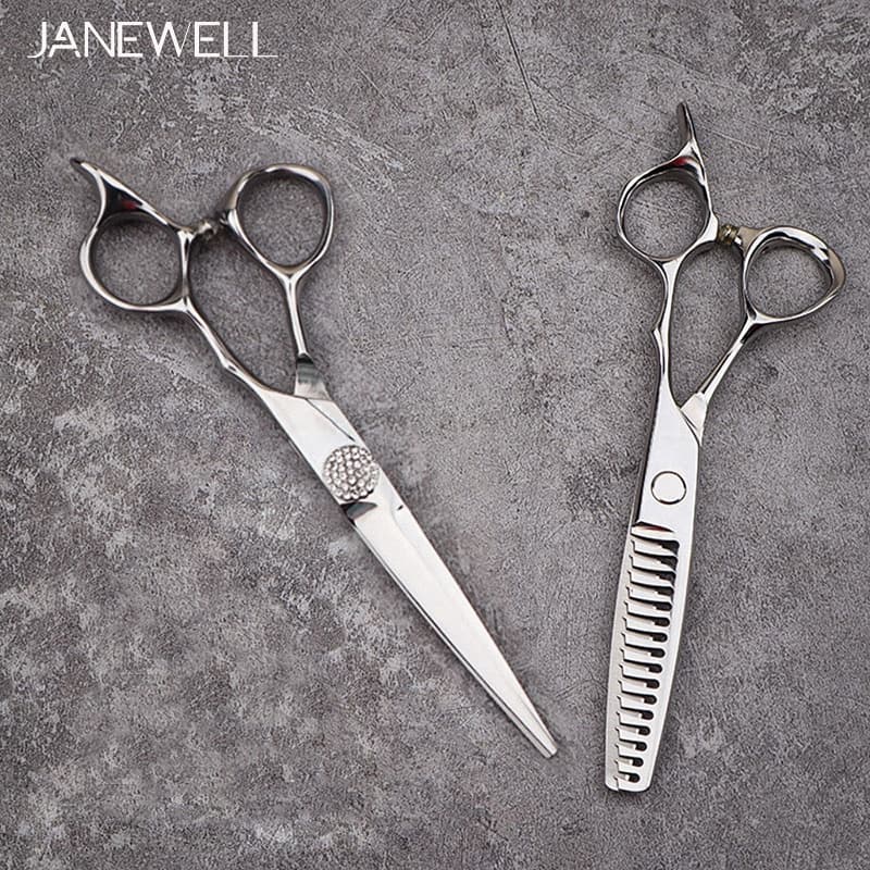 Professional Japanese 440C cutting shears set for 6 inch for barbers and salon hairdressing. - thumbnail 5