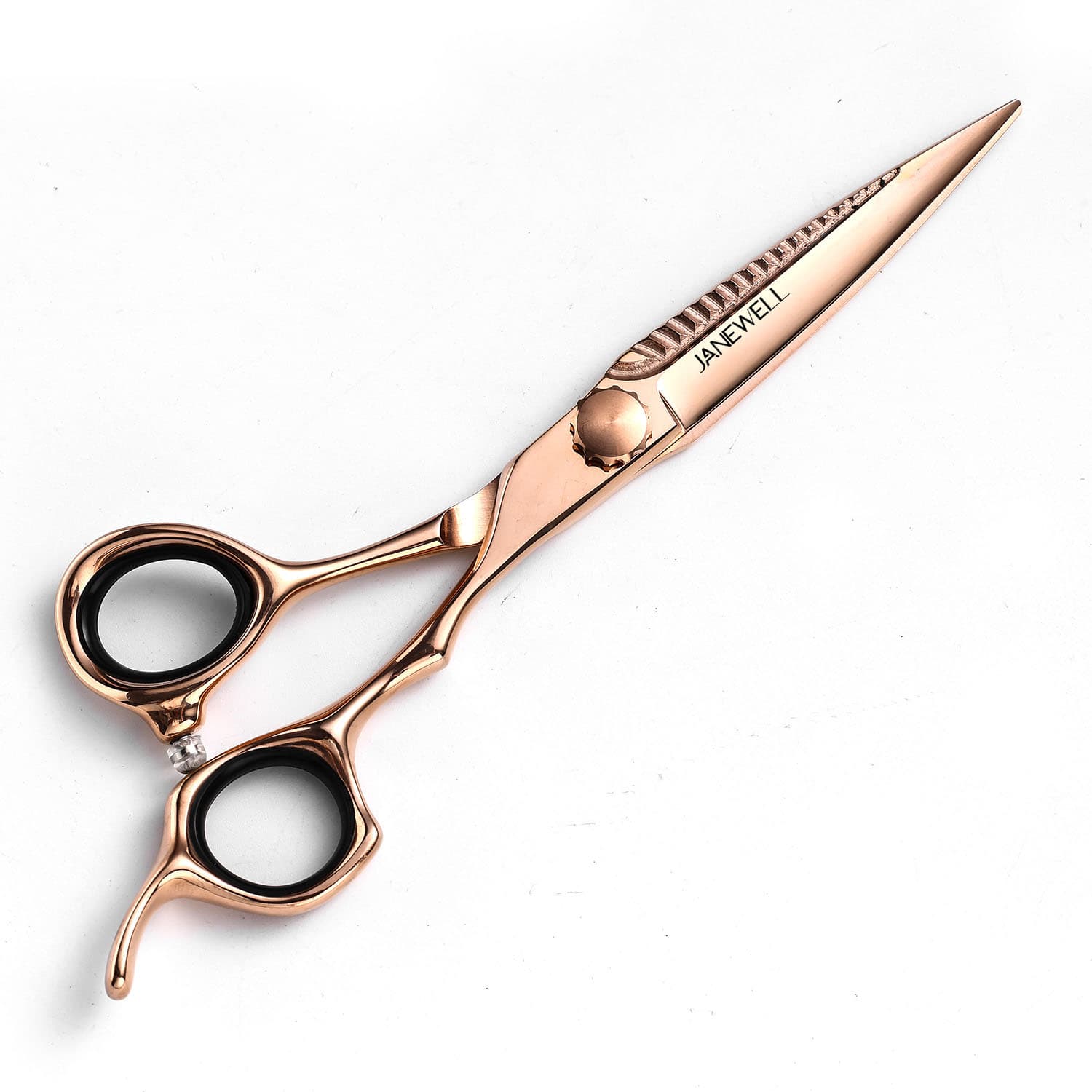 Professional VG10 rose gold fine barber shears with hair scissors, 6 inch for barbers and salon hairdressing. - thumbnail 1