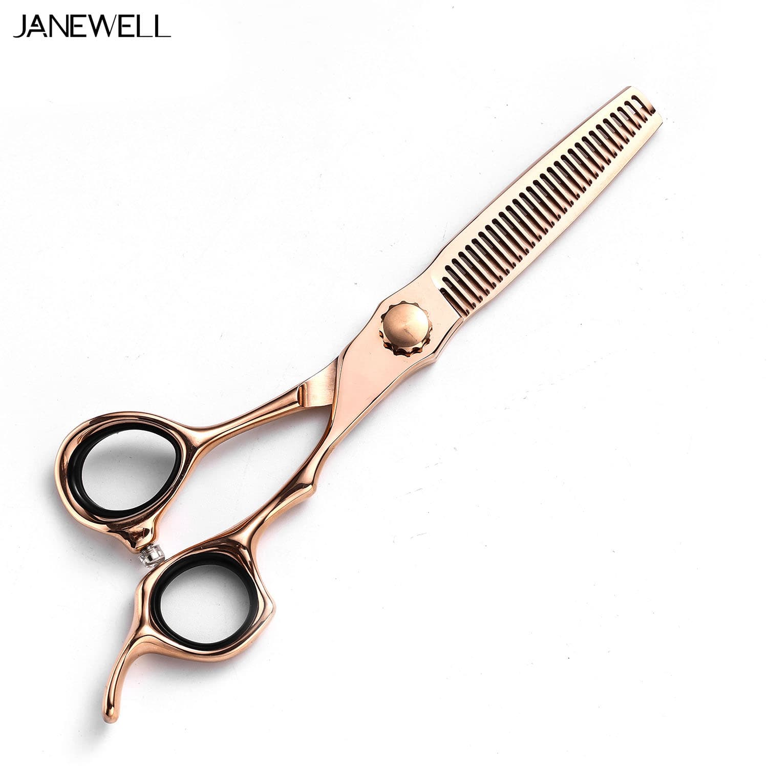Professional VG10 rose gold fine barber shears with hair scissors, 6 inch for barbers and salon hairdressing. - thumbnail 3