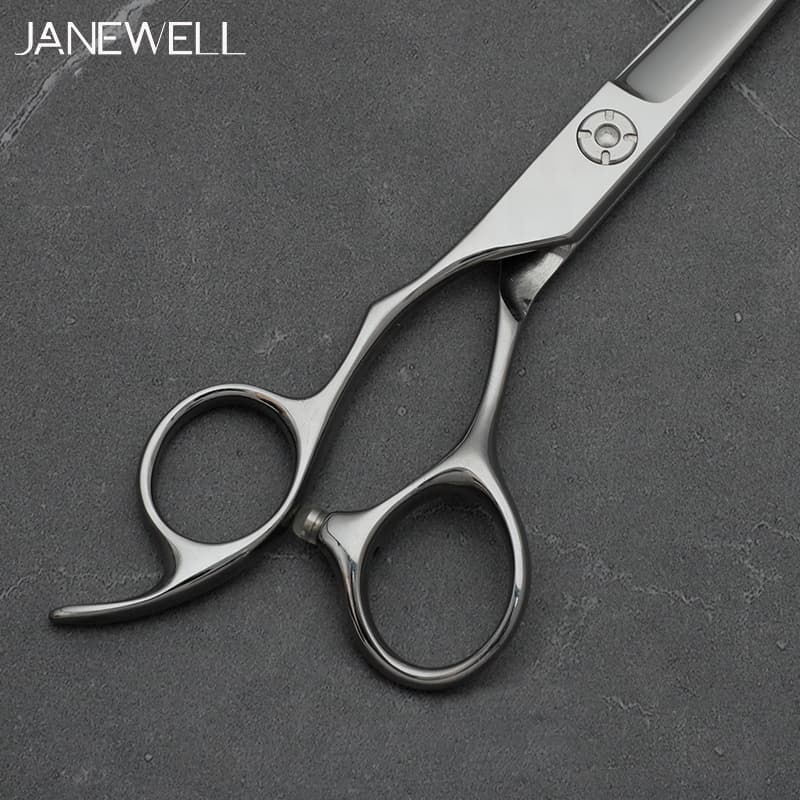 Professional Japanese 440C Silver&Green fine cutting shears with hair scissors, 6 inch for barbers and salon hairdressing. - thumbnail 10