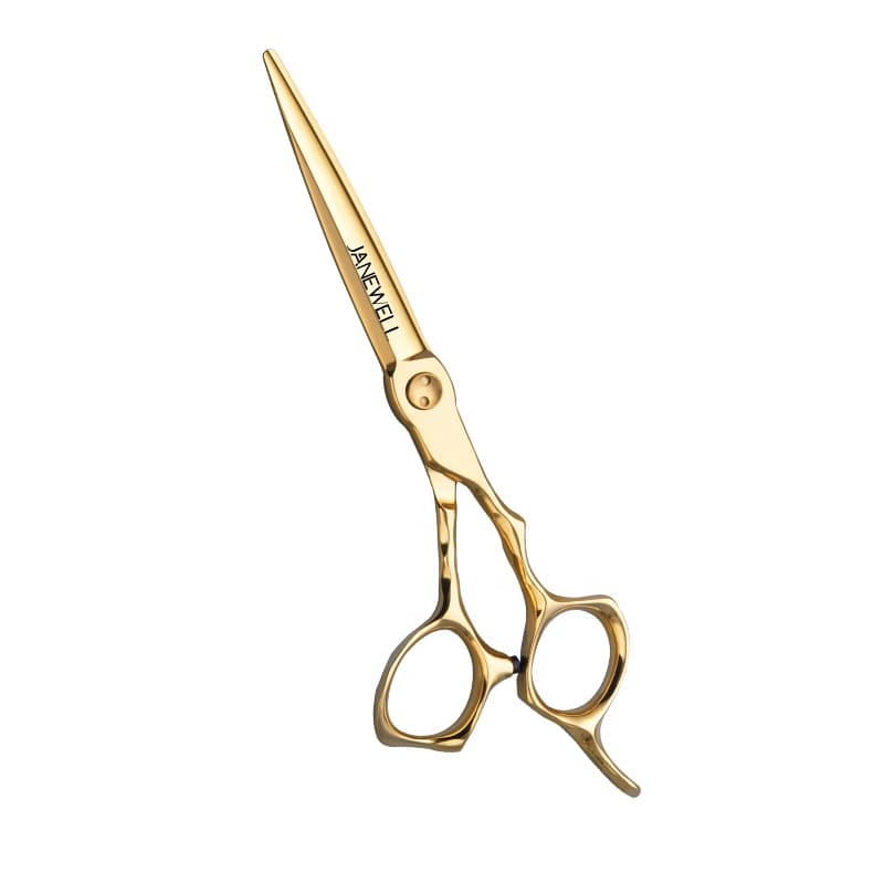 Professional Japanese VG10 Gold gold barber shears with hair scissors, 6 inch for barbers and salon hairdressing. - thumbnail 3