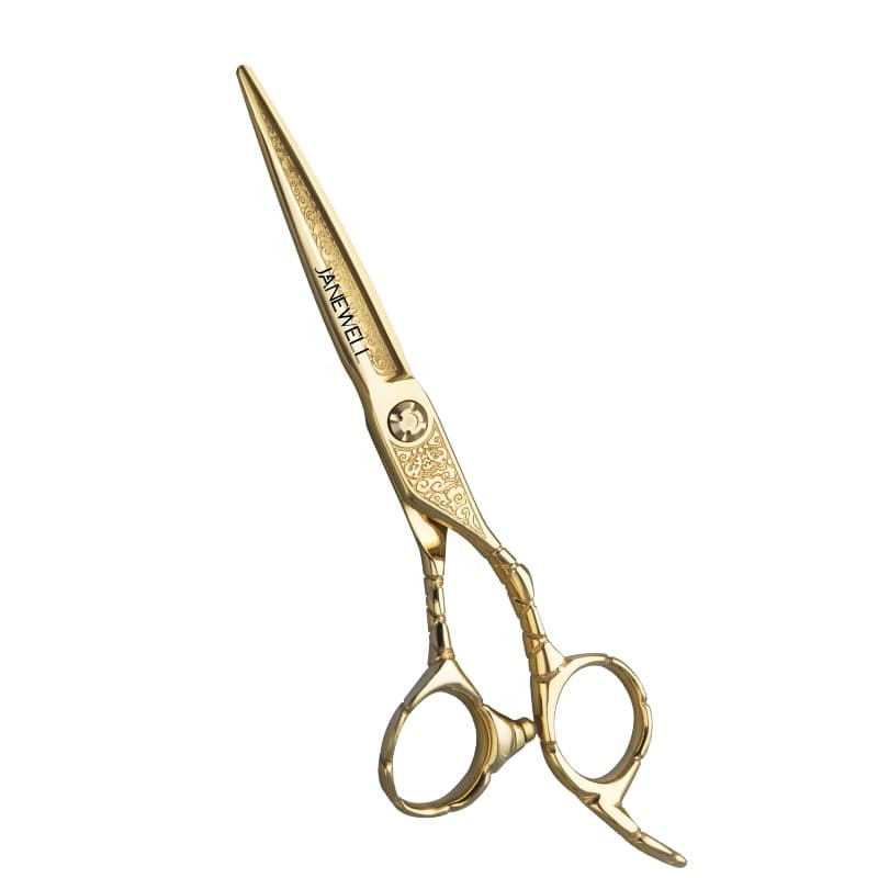 Professional Japanese VG10 Gold gold barber shears with hair scissors, 6 inch for barbers and salon hairdressing. - thumbnail 4