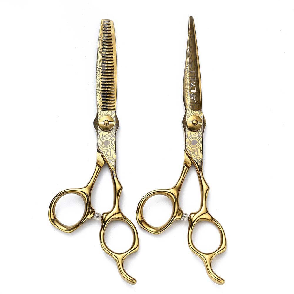 Professional 440C Gold gold cutting shears for 6 inch for barbers and salon hairdressing. - thumbnail 1