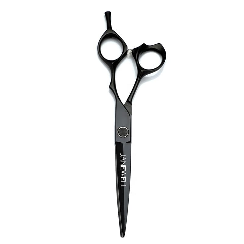 Professional Japanese 440C black hair salon shears for 6 inch for barbers and salon hairdressing. - thumbnail 2