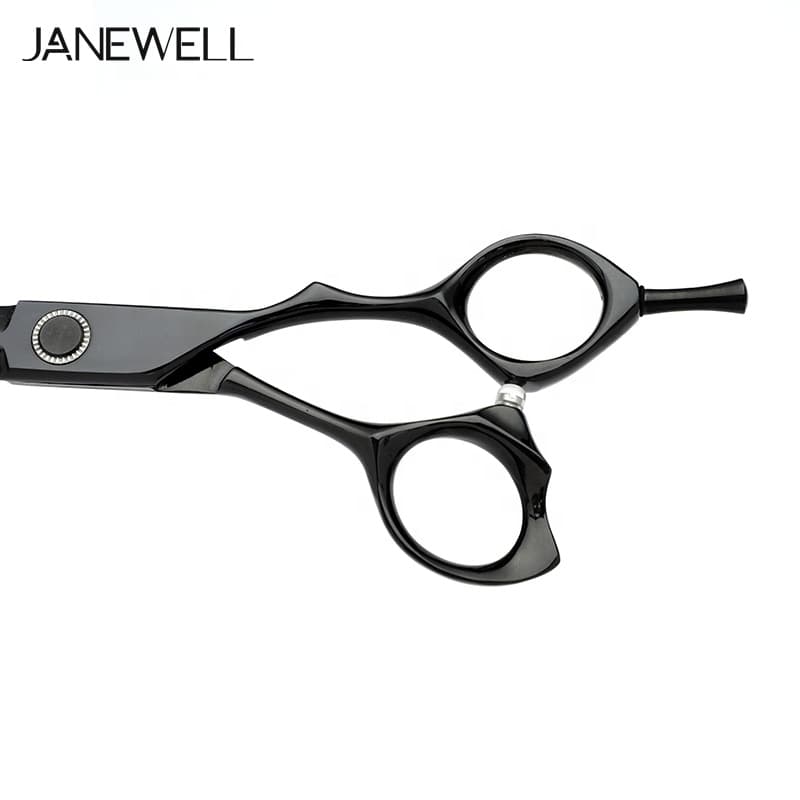Professional Japanese 440C black hair salon shears for 6 inch for barbers and salon hairdressing. - thumbnail 5