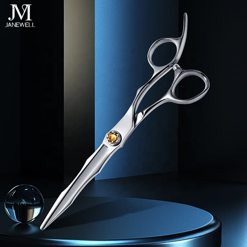 Professional Japanese vg10 Silver professional shears with hair scissors, 6 inch for barbers and salon hairdressing. - thumbnail 1