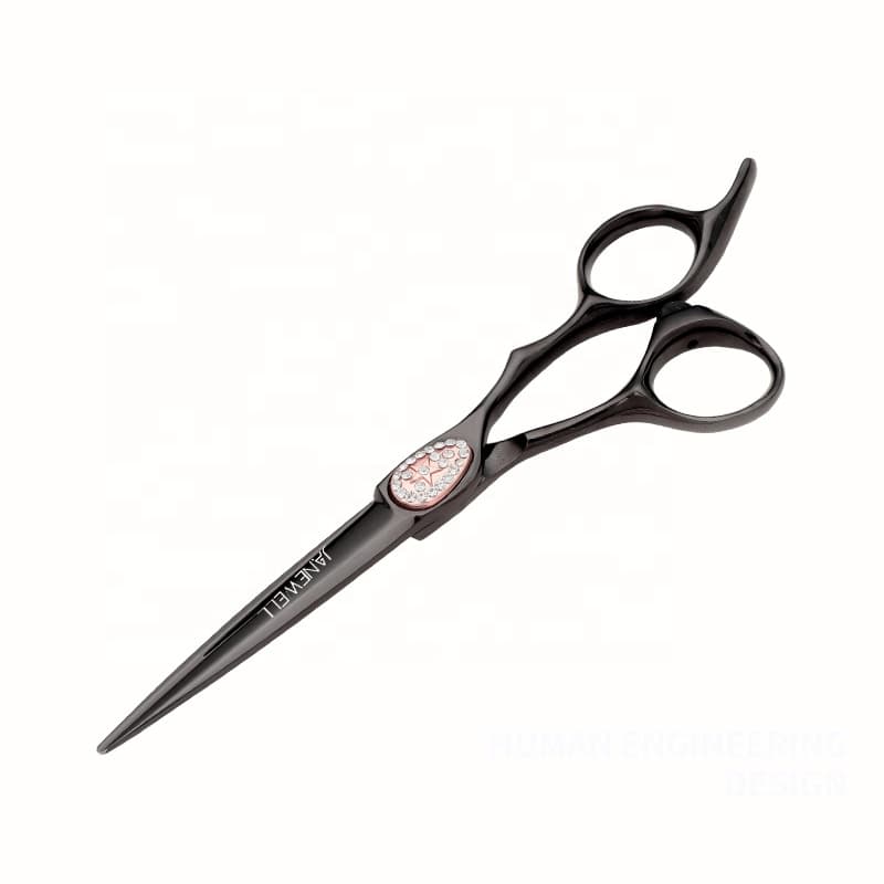 Professional Japanese VG10 black skull barber shears for 6 inch for barbers and salon hairdressing. - thumbnail 1