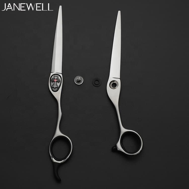 Professional Japanese VG10 black skull barber shears for 6 inch for barbers and salon hairdressing. - thumbnail 8