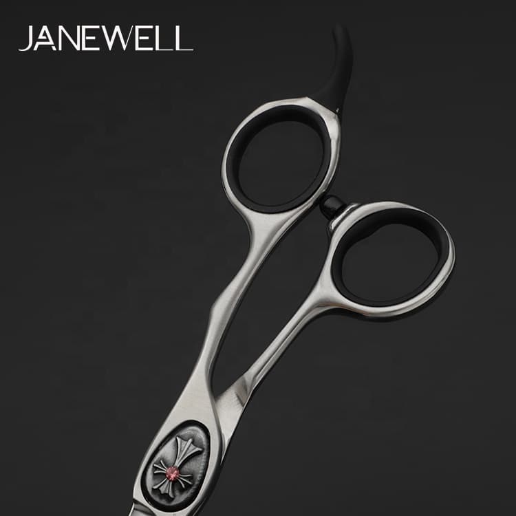 Professional Japanese VG10 black skull barber shears for 6 inch for barbers and salon hairdressing. - thumbnail 9