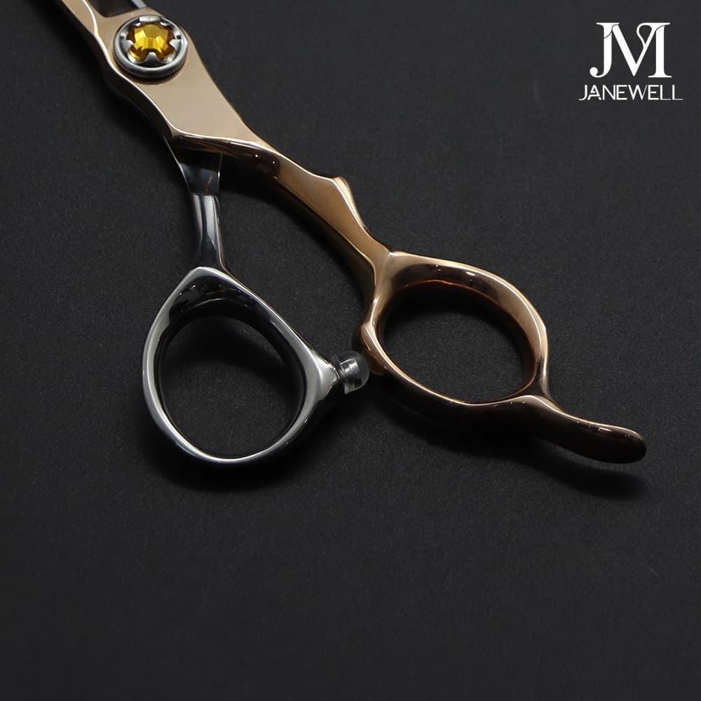 Professional Japanese VG10 Silver & Rose Gold vg10 cutting shears with Barber, hair dressing, 6 inch for barbers and salon hairdressing. - thumbnail 6