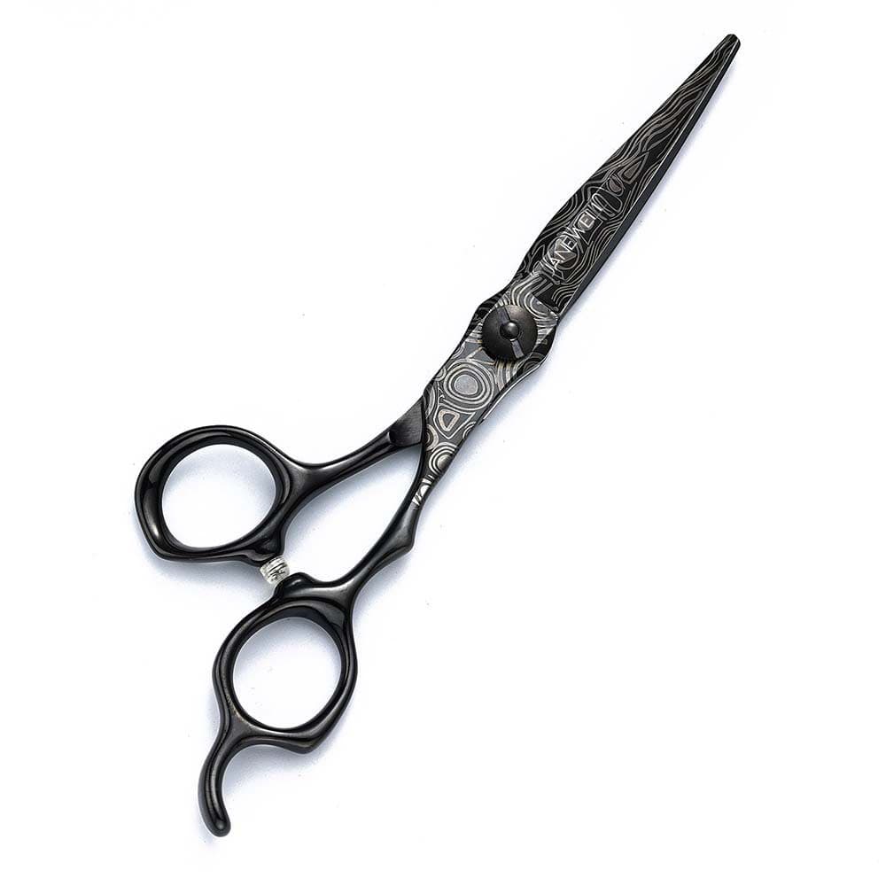 Professional 440C Black damascus barber shears for 6 inch for barbers and salon hairdressing. - view 1