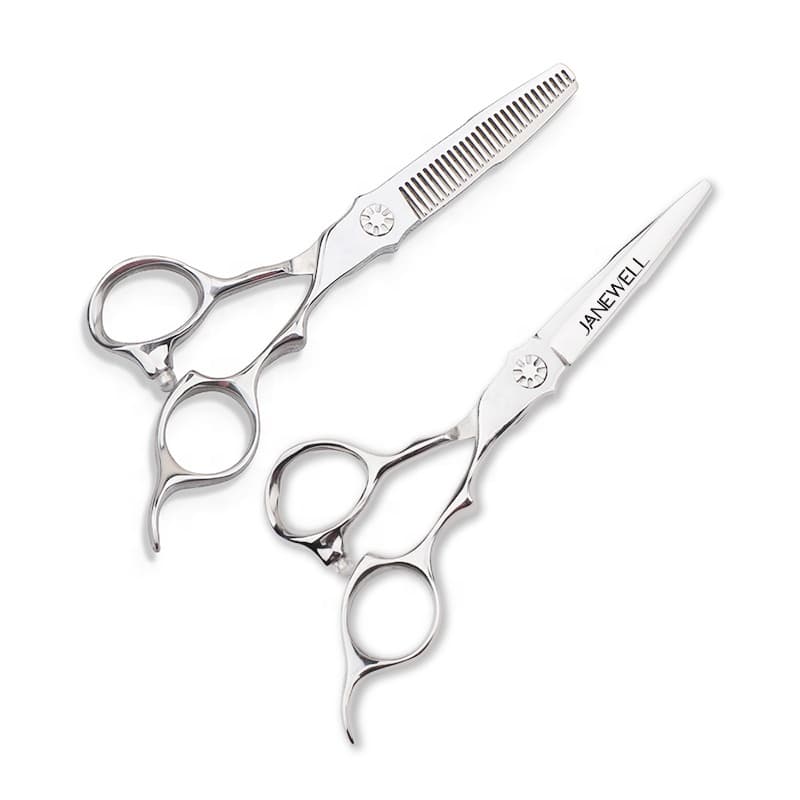 Professional 440C Silver hair cutting shears set with hair scissors, 6 inch for barbers and salon hairdressing. - view 1