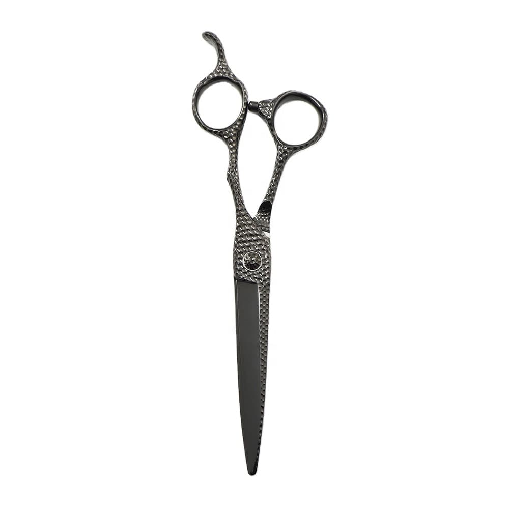 Professional VG10 Japanese steel black coated barber shears with sharp blade, 6.0 inch hair shears for barbers and salon hairdressing. - view 1