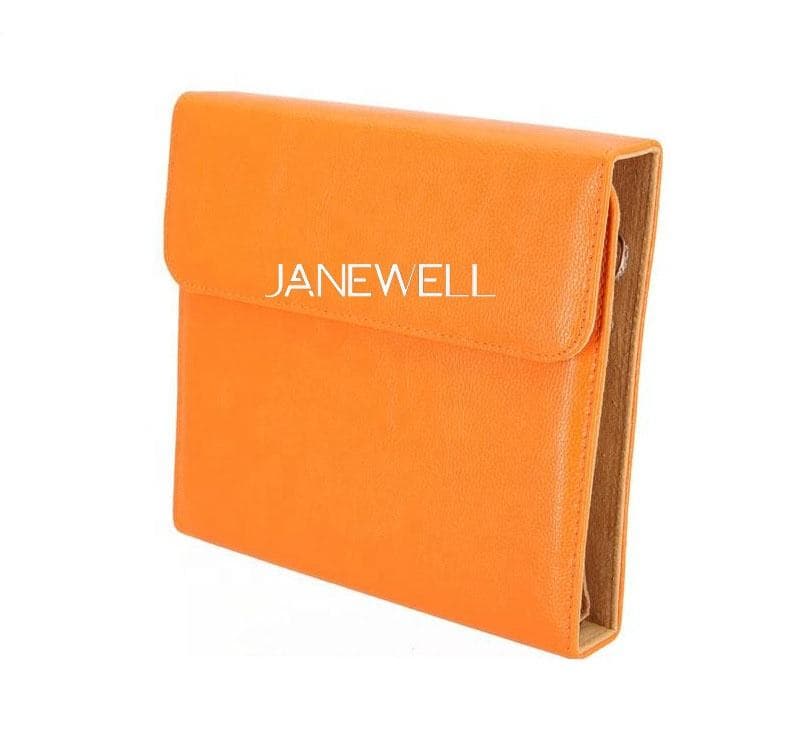 Genuine leather case holding 10 pieces of hair scissors. Professional quality shears organizer for barbers, hairdressers and salon stylists.