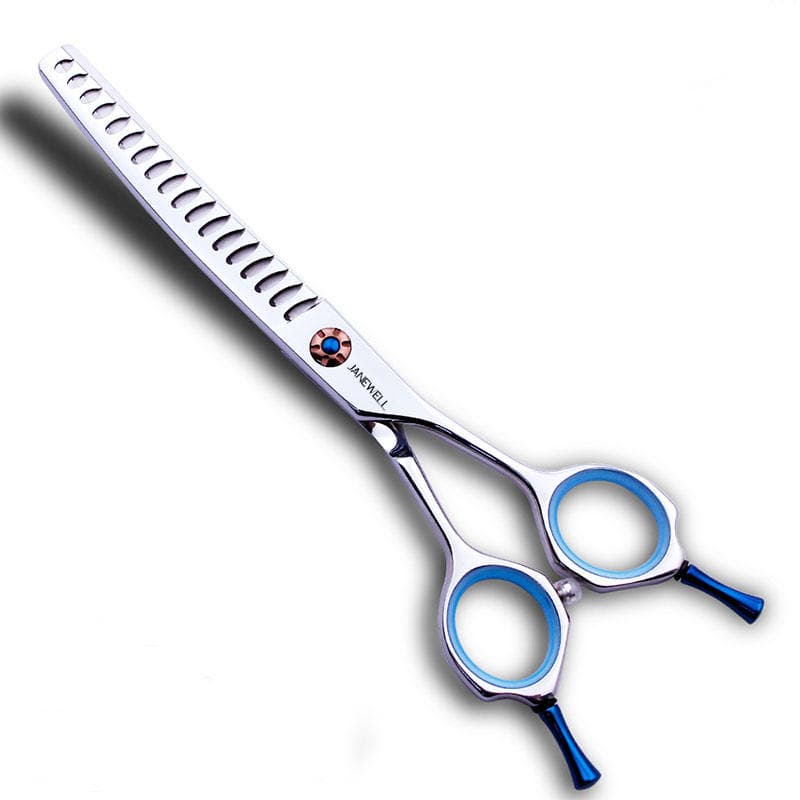 Professional 440C 18 teeth thinning dog grooming shears for coat texturizing, 6.5 inch chunker grooming shars for pet groomers and salon use. - view 1