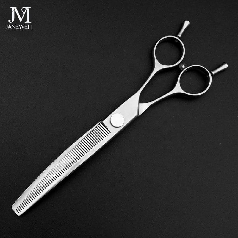 Professional 440C curved thinning grooming sheers for dog pet grooming, 7.0 inch. pet grooming shears for professional groomers. - view 1
