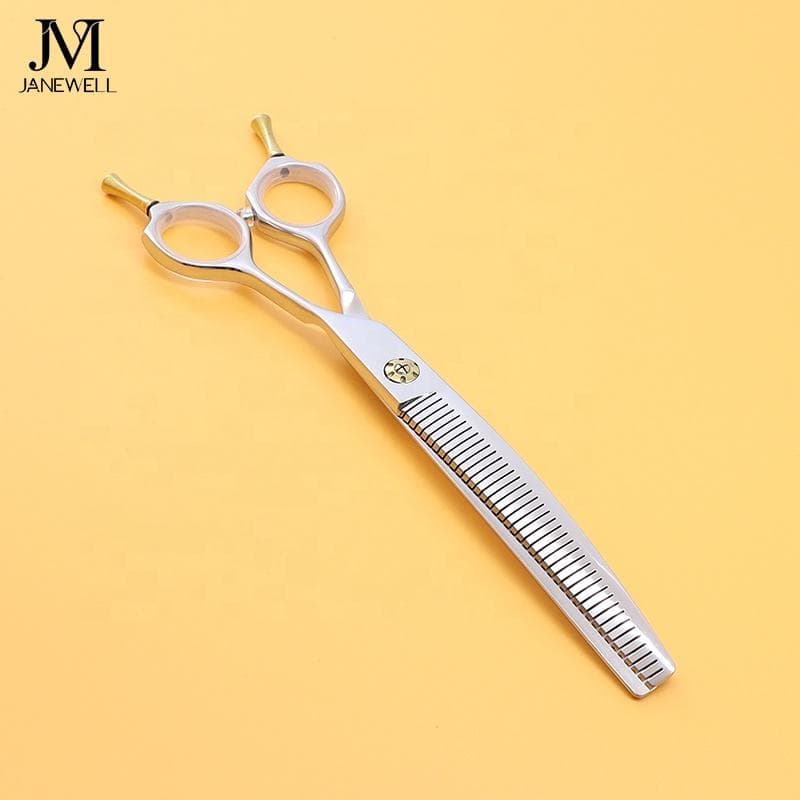 Professional 440C curved thinning grooming scissors for dog pet grooming, 7.0 inch. pet grooming shears for professional groomers. - view 1