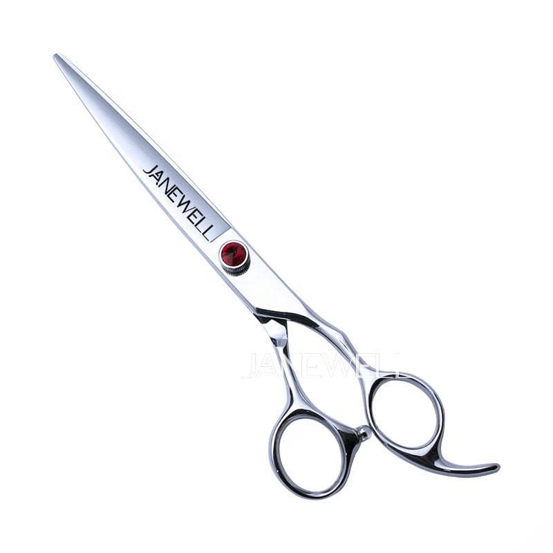 Professional 440C silver and rose gold dog grooming shears with straight blade, 7 inch grooming shars for pet grooming and dog trimming. - view 1
