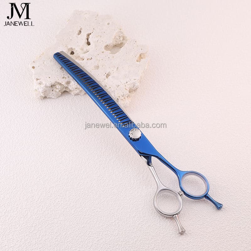 Professional VG10 curved chunker grooming scissors for dog pet grooming 18 teeth, 7.5 inch. pet grooming shears for professional groomers. - view 1