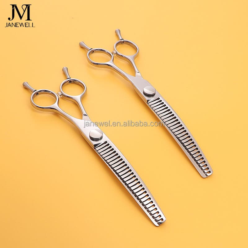 Professional VG10 curved thinning grooming sheers for dog pet grooming 27 teeth, 7.0 inch. pet grooming shears for professional groomers. - view 1