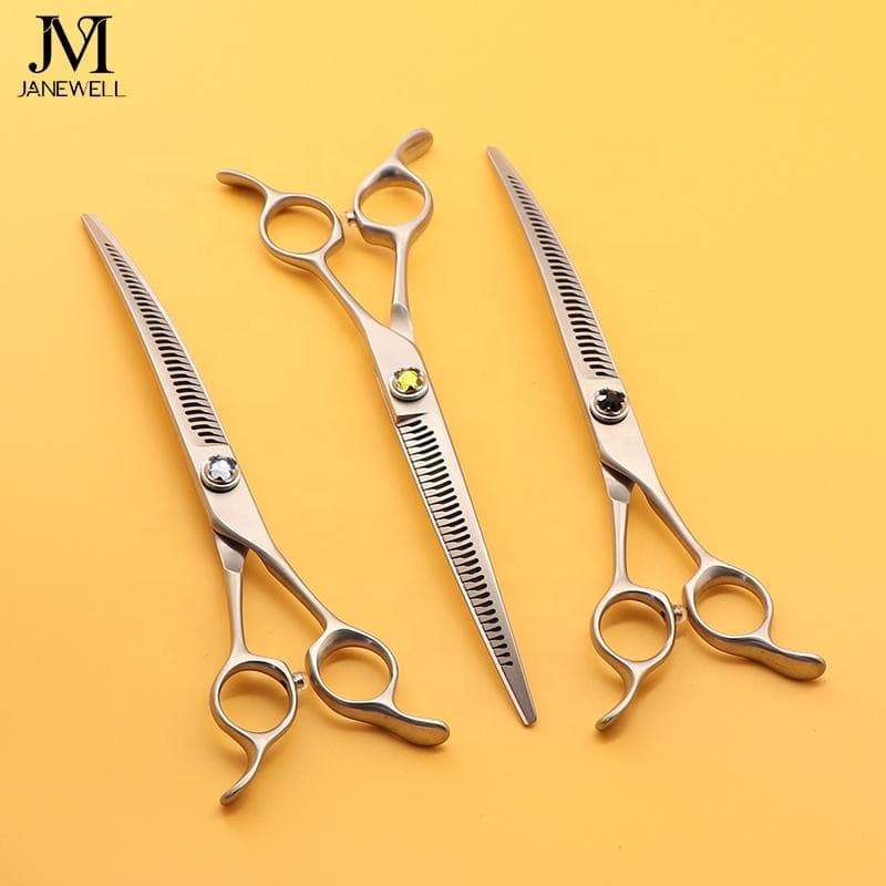 Professional VG10 curved thinning grooming sheers for dog pet grooming 32 teeth, 7.5 inch. pet grooming shears for professional groomers. - view 1