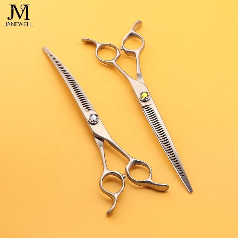 Professional VG10 curved chunker grooming sheers for dog pet grooming, 7.0 inch. pet grooming shears for professional groomers. - view 1